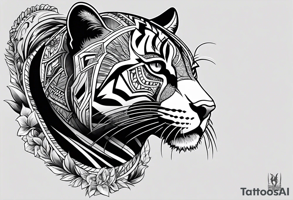 Black Panther hunting tattoo idea