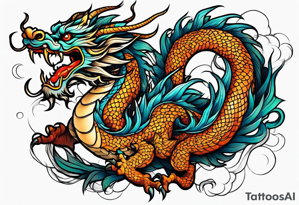 chinese dragon tattoo idea