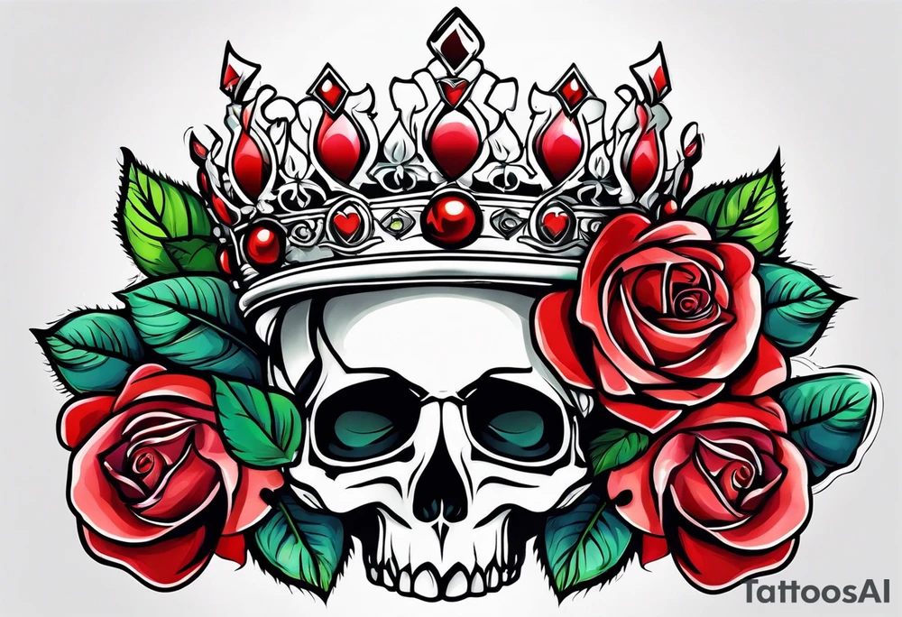 the rose queen's crown tattoo idea