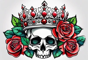 the rose queen's crown tattoo idea