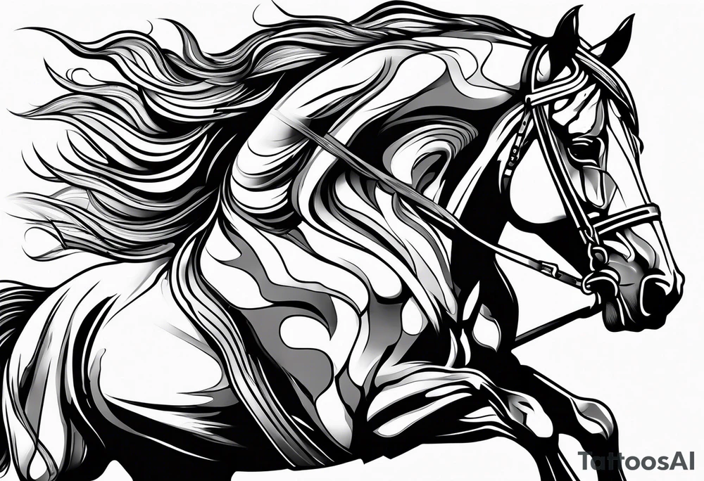 Cavalo correndo tattoo idea