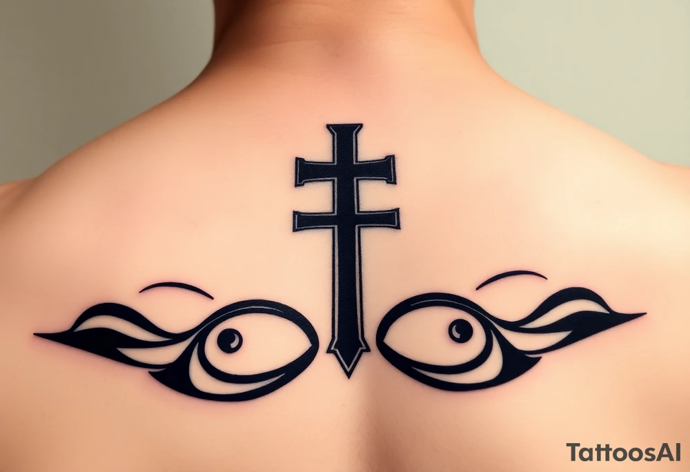 A minimalist black-and-gray Maltese cross with subtle shading, giving it a clean and modern aesthetic tattoo idea