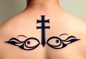 A minimalist black-and-gray Maltese cross with subtle shading, giving it a clean and modern aesthetic tattoo idea