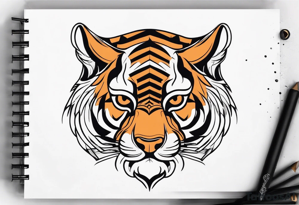 Tiger Head tattoo idea