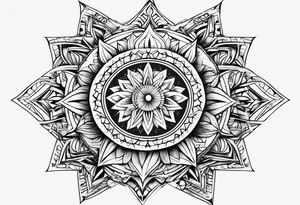 cute star fineline tattoo sketch for girls tattoo idea