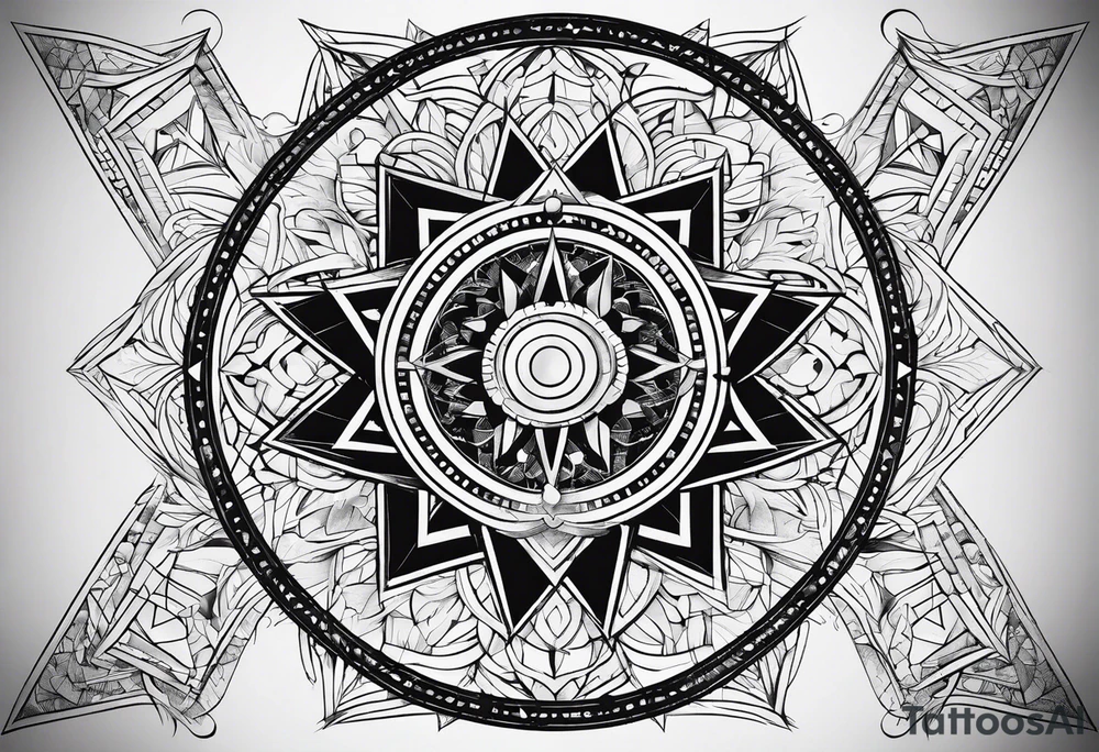 Coordinate numbers tattoo idea