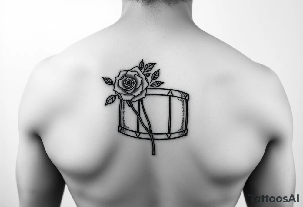 Snare drum with rose tattoo idea
