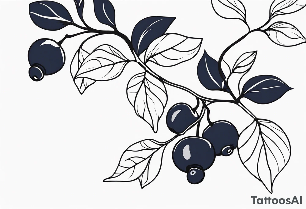Blueberry vine tattoo idea