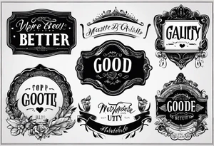 simple lettering. 

YOU’RE GOOD. GET BETTER. tattoo idea