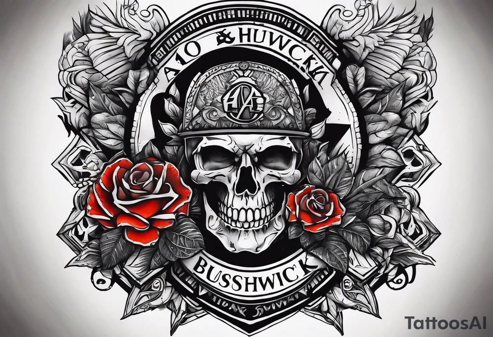 A banner that reads AO..BUSHWICK .HAH tattoo idea