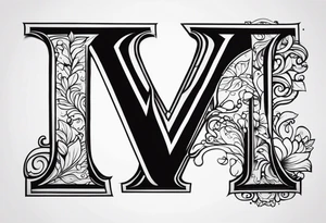Starting with letter K and ending with letter V tattoo idea