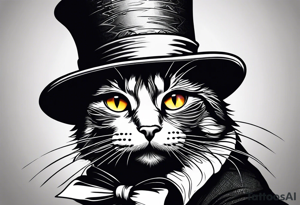 Cat in the hat tattoo idea