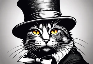 Cat in the hat tattoo idea