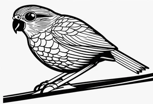 Partridge on skis with pit viper sunglasses tattoo idea