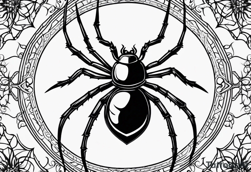 Gothic spider tattoo idea