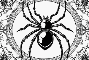 Gothic spider tattoo idea