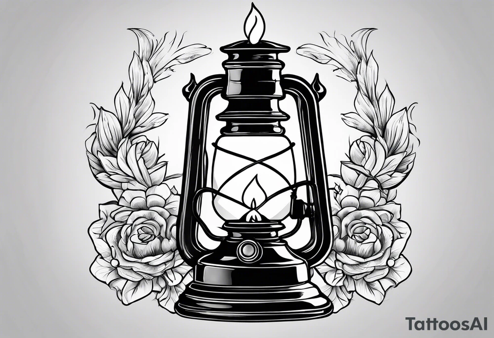 Oil lamp tattoo idea