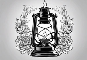 Oil lamp tattoo idea