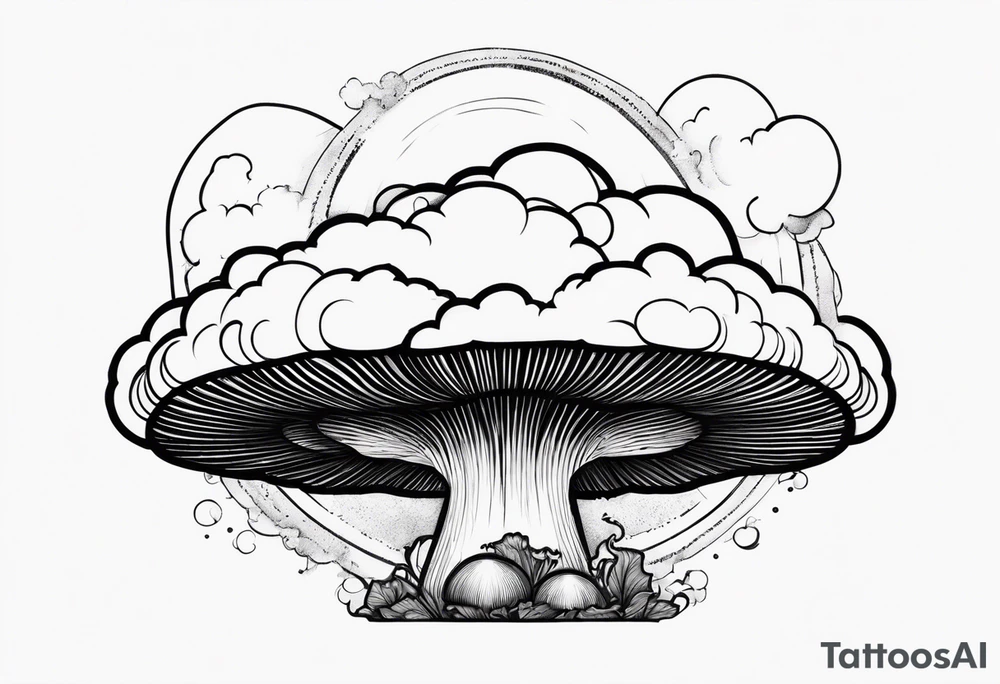 Mushroom cloud from an atomic bomb tattoo idea