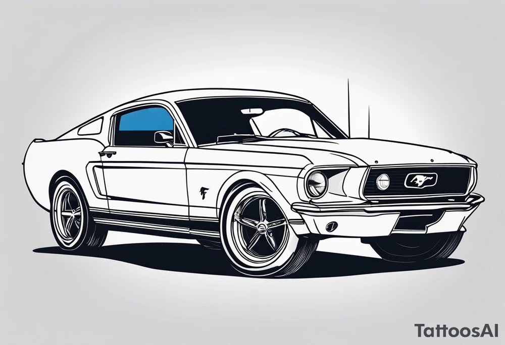 Ford Mustang wedding chapel tattoo idea