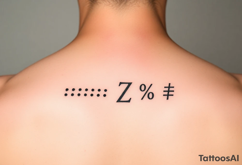 tattos based on linguistic or Math symbols such as ";","...","%", "{}", "~" tattoo idea