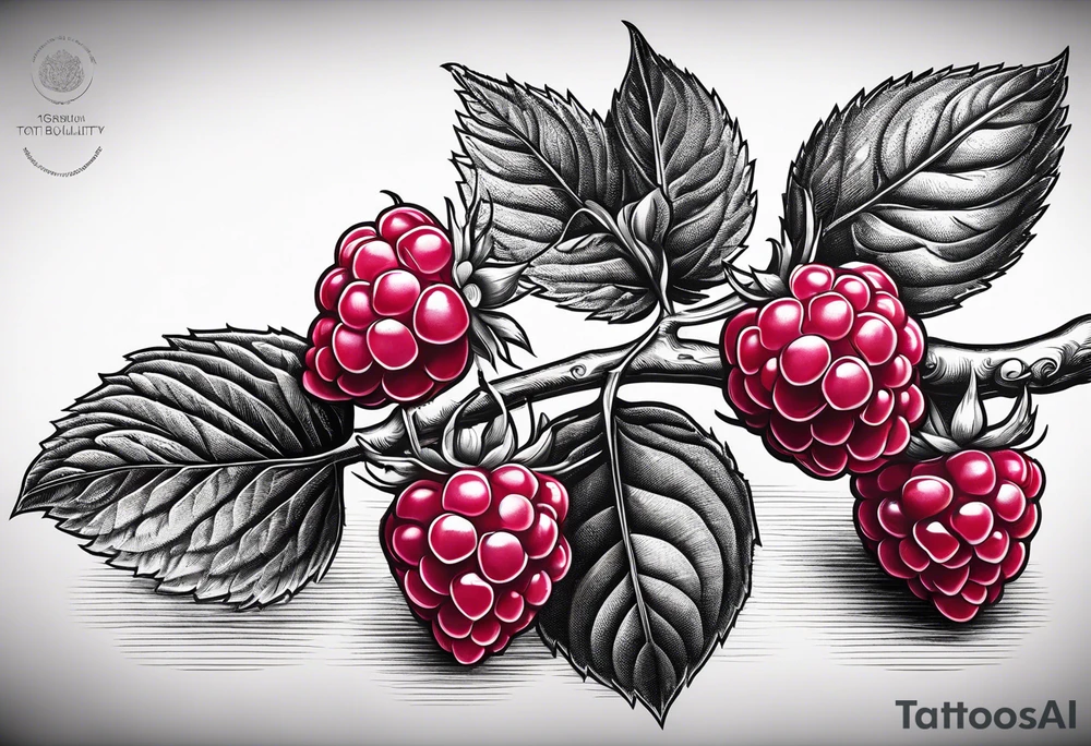 a single long raspberry branch that is growing downwards tattoo idea a single long raspberry branch that is growing downwards tattoo idea