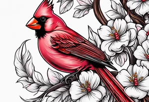 Breast cancer ribbon, cardinals. tattoo idea
