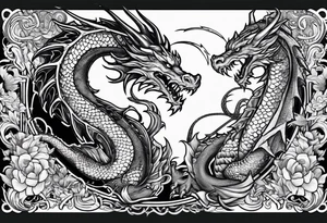 Dragon and scorpio tattoo idea