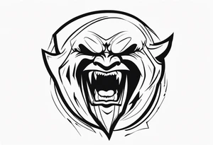 Angry screaming terrorist tattoo idea