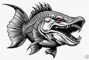 Screaming hellfish tattoo idea