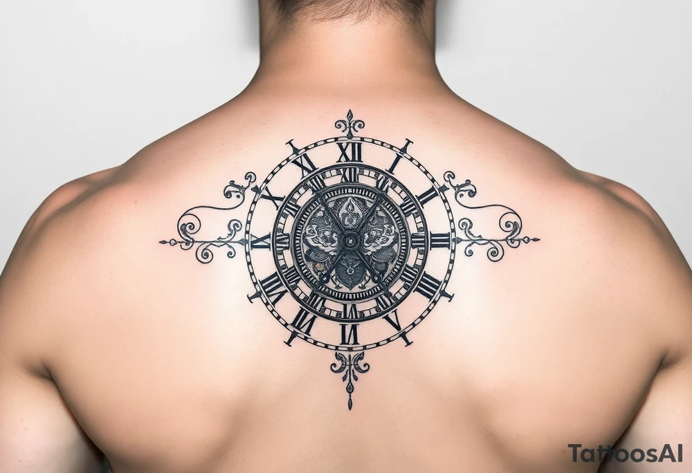 vintage roman numerals within ornate clockwork mechanism tattoo idea vintage roman numerals within ornate clockwork mechanism tattoo idea