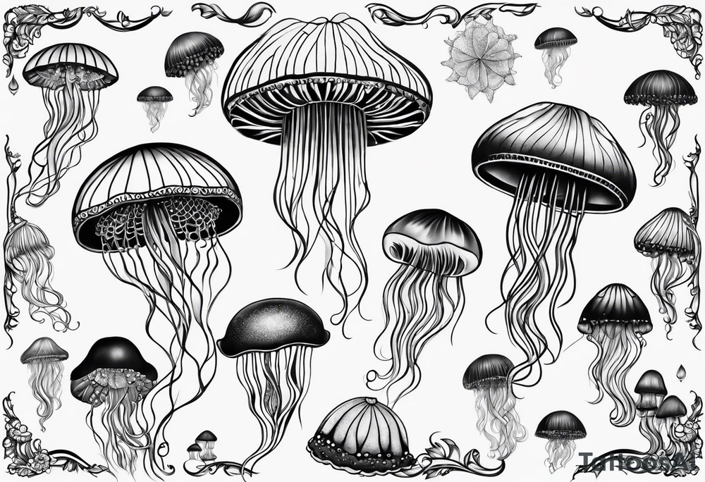 jellyfish small tattoo idea