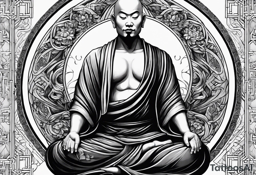 Zen Monk tattoo idea