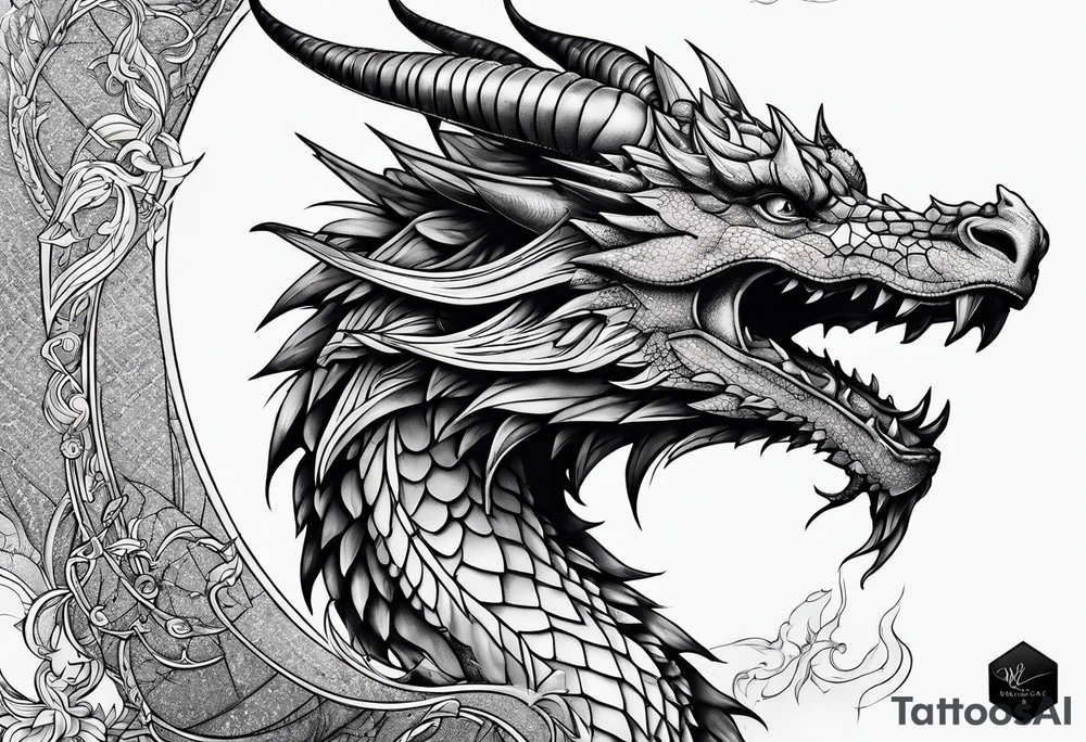 Small Dragon after a war tattoo idea