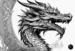 Small Dragon after a war tattoo idea