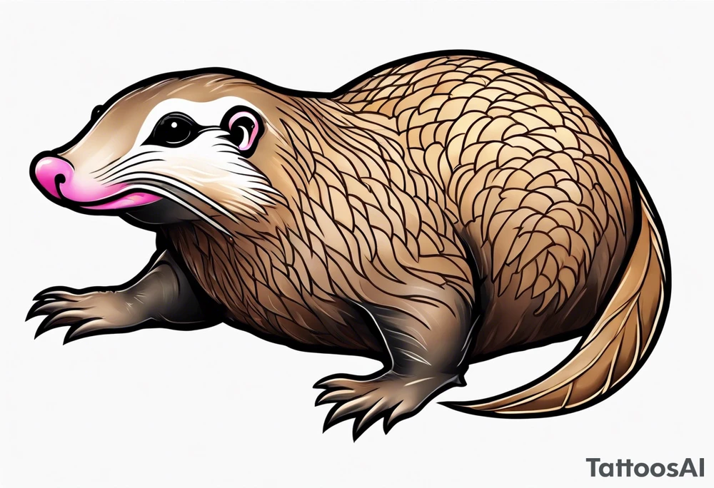 Australian Platypus, Echidna, Wombat & pygmy Sugar Glider tattoo idea