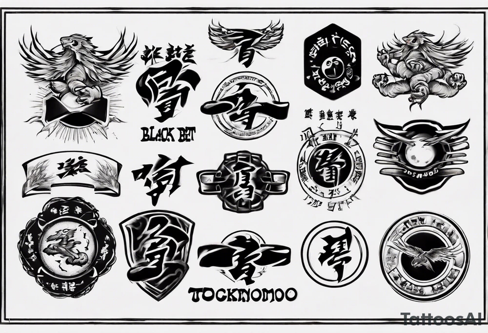 Taekwondo black belt tattoo idea