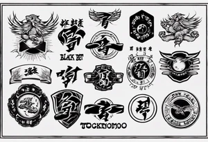 Taekwondo black belt tattoo idea