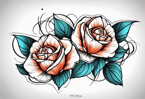 Zwei Rosen Stacheldraht tattoo idea