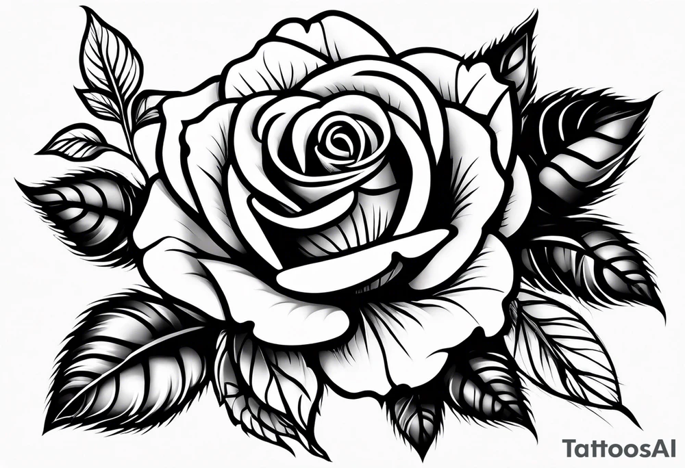 Sexy rose tattoo idea