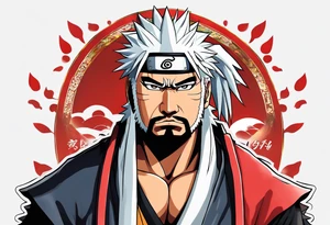 Sage mode jiraiya from the anime naruto tattoo idea