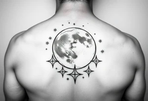 The moon and the stars tattoo idea