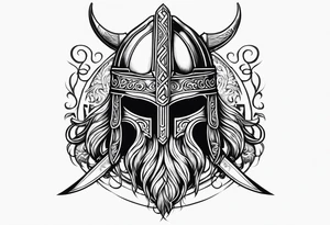 Valhalla viking helmet 
Sword tattoo idea