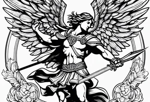 St Michael in action tattoo idea