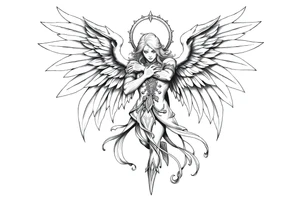 Archangel Azrael tattoo idea