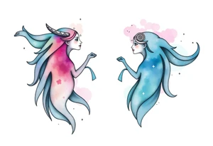 Gemini stars constellation tattoo idea
