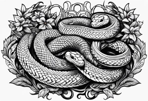 Snake wrapped around a tree tattoo idea