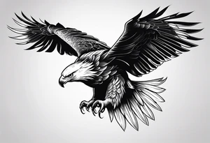eagle full body fly tattoo idea