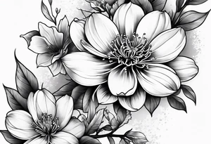 Sakura flowers tattoo idea