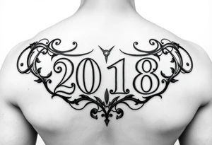 Date of birth tattoo idea